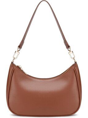 Women's Brown G Zipper Tote Handbag Mini Shoulder Imported Clutch Purses